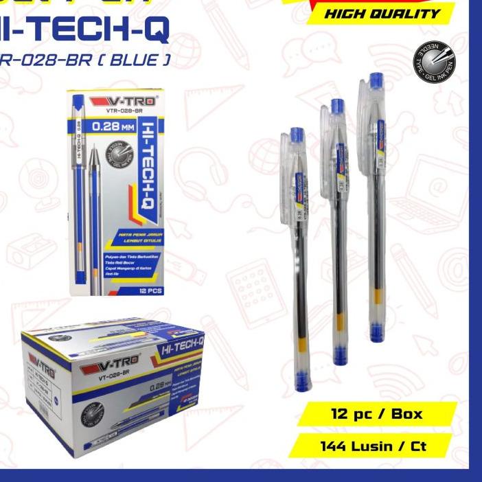

Terjangkau V-tro Pulpen Hi-tech Hitech Gel Pen 1lusin Bolpoin Ballpoint