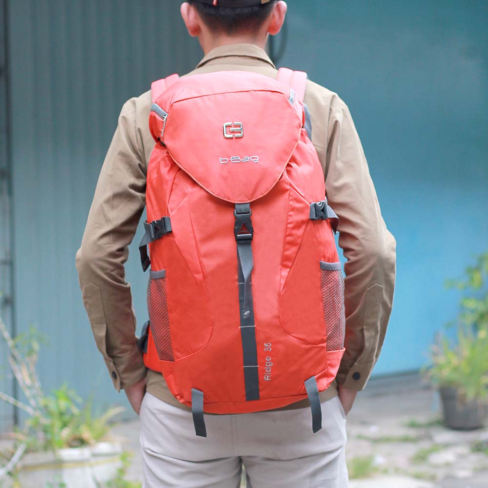 Justrue Keril 60 Liter Tas Gunung Carrier 60L Merah 334