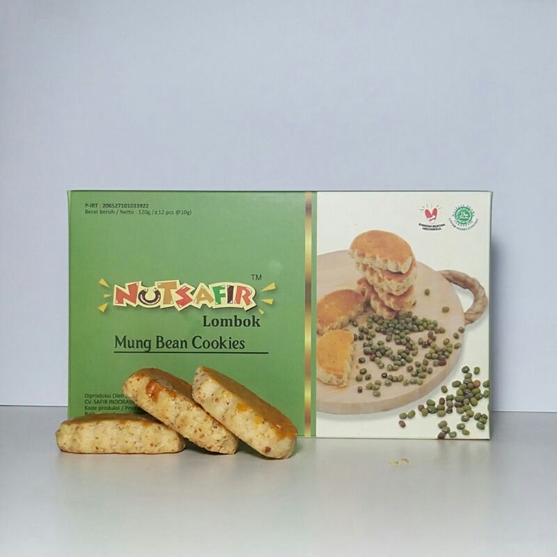 NUTSAFIR KUKIS RASA KACANG HIJAU / GREEN BEAN COOKIES KHAS LOMBOK