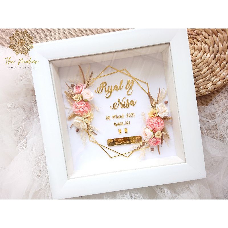 Mahar Pristine Gold Frame Putih Polos Shopee Indonesia