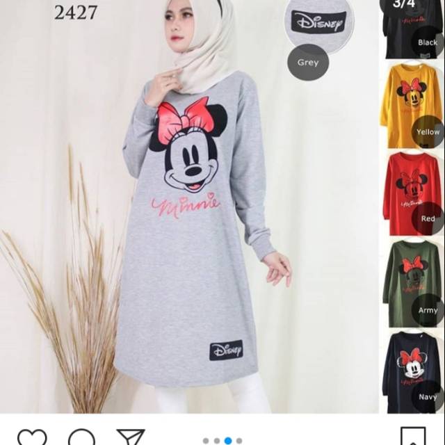 Tunik gambar minnie