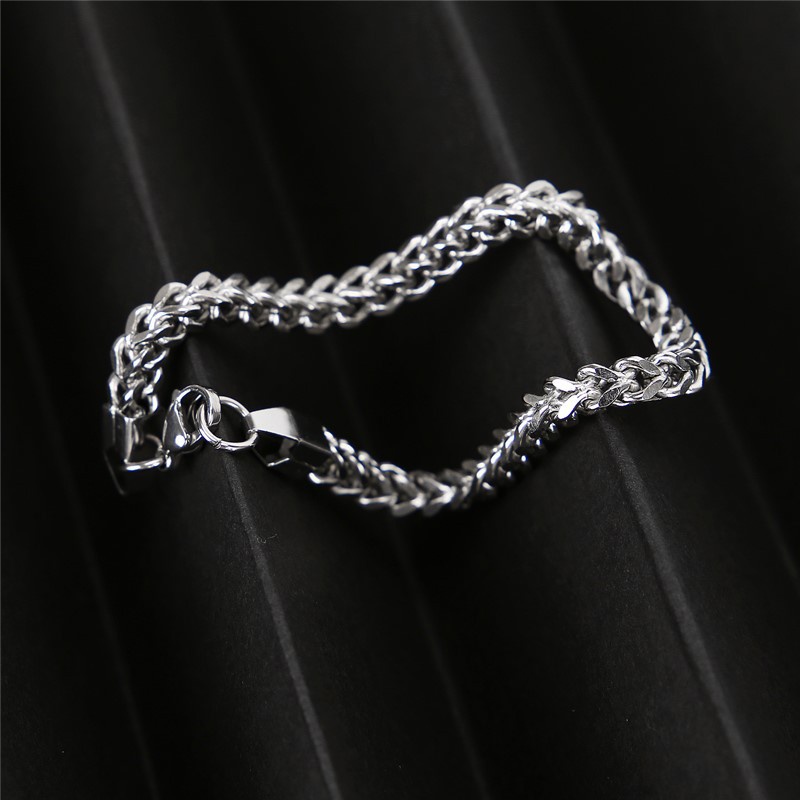 Eropa dan Amerika pribadi pria twist stainless steel Gelang fashion sederhana titanium baja gelang f