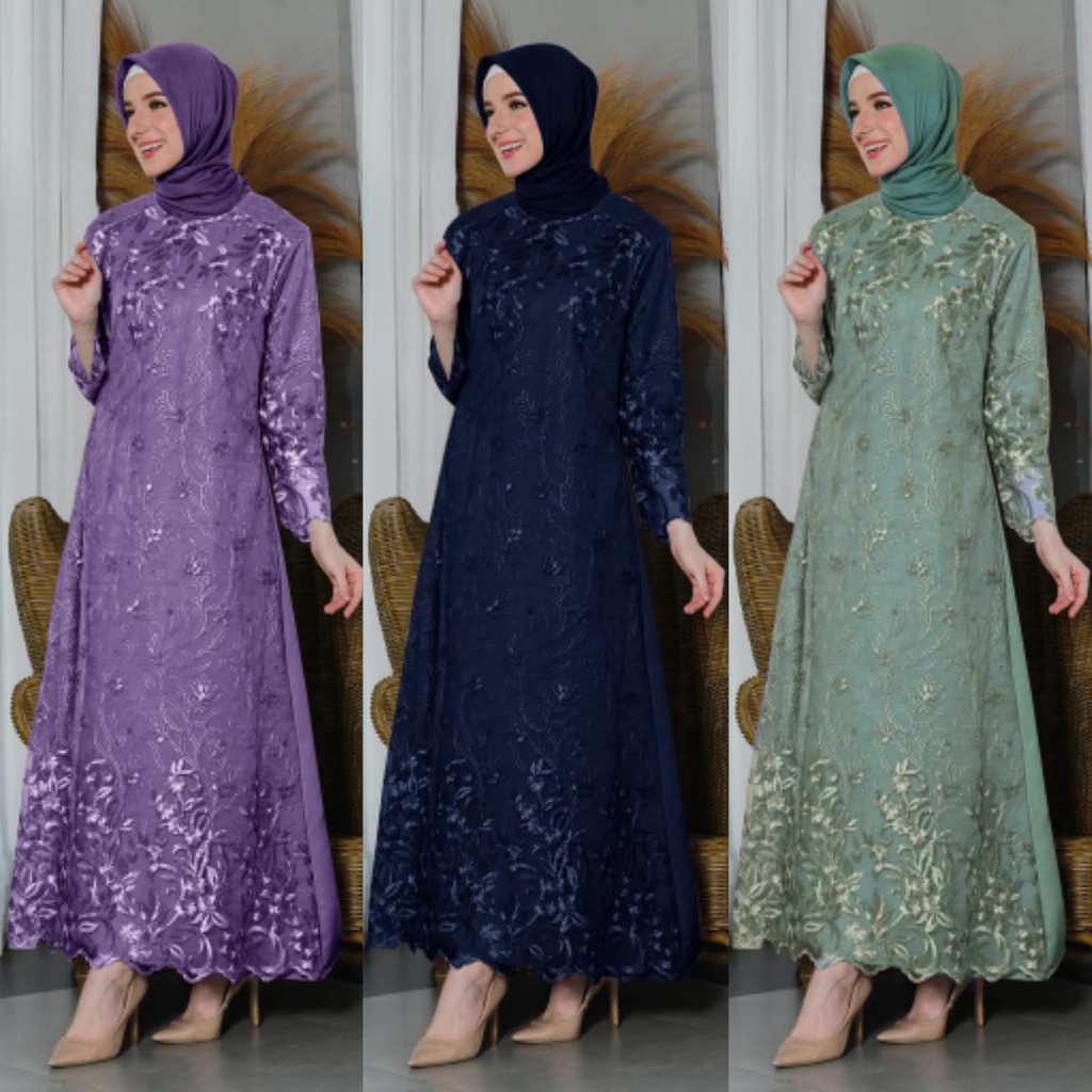 GAMIS KONDANGAN FULLTILE SIZE /M/L/XL/XXL/3L/KONDANGAN MUSLIM/DRESS PARTY