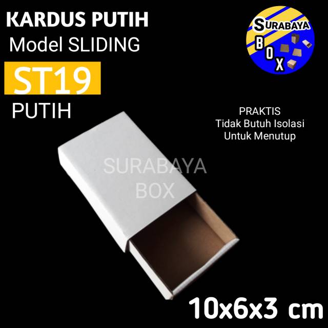 

KOTAK SLIDING ST-19 PUTIH KARDUS KARTON BOX DUS HP AKSESORIS SOUVENIR