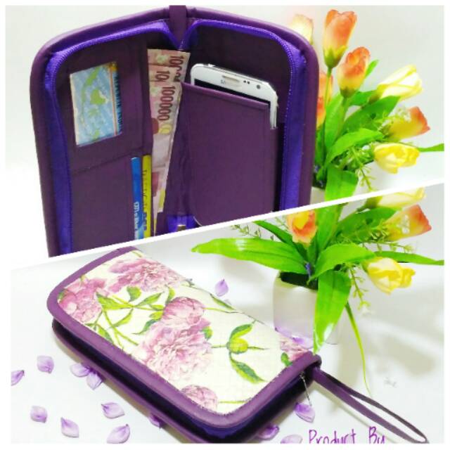 Dompet pouch Android/Iphone 5 inch plus penyimpanan kartu dan uang