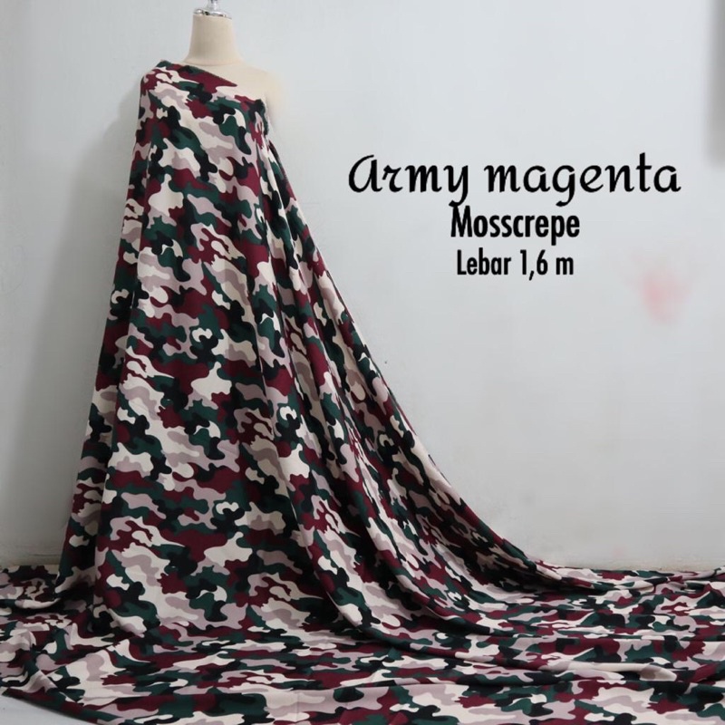 kain crepe | motif army