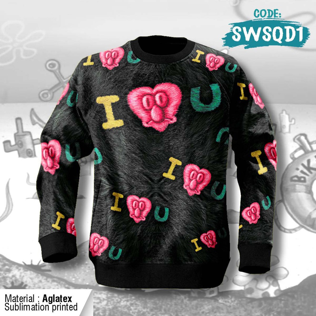 SWEATER BULU MATA SQUIDWARD By Artlantis Store