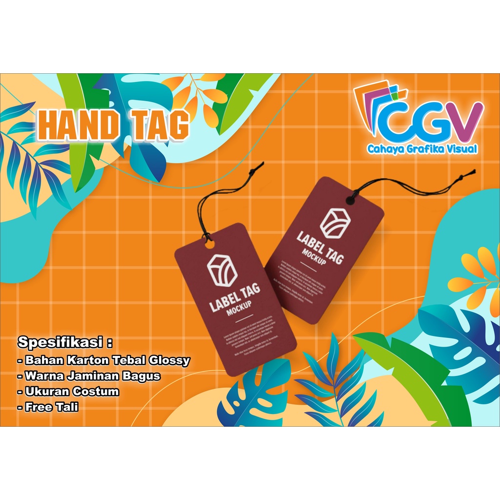 

Label Hangtag Custom Pakaian Aksesoris Free TalI