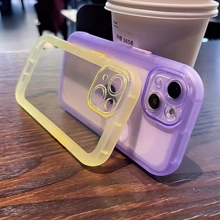 Soft Case Silikon Tpu Transparan Warna Polos Untuk iPhone 11 12 13 14 Pro Max Xr X Xs Max Se 2020 Se3 7 8 14 Plus