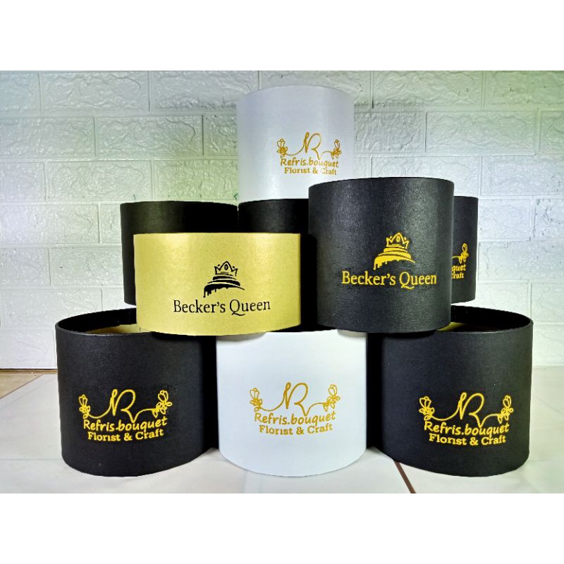 

[Free Print Logo] Hard Box Bulat | Round Box bahan tebal hard paper