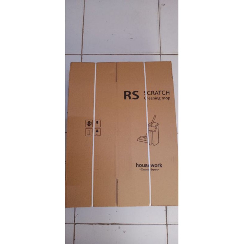 alat pel lantai praktis flat mop + ember