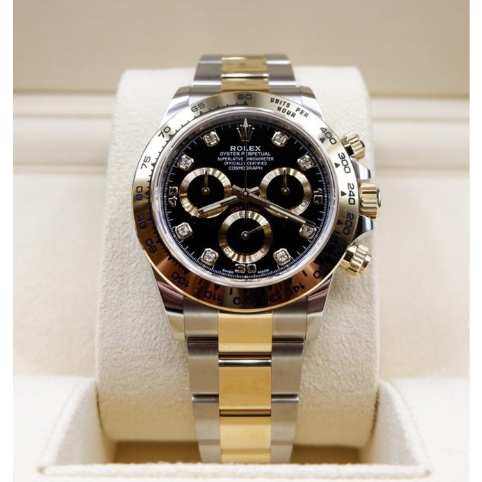 Jam Tangan Original ROLEX Daytona Two Tone Diamond Index