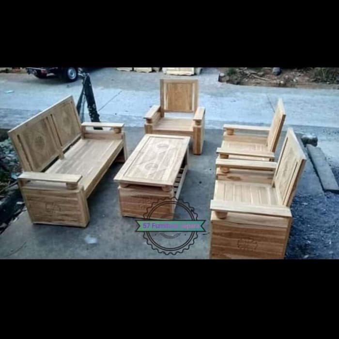 Kursi tamu jati mentahan ukir Jepara minimalis