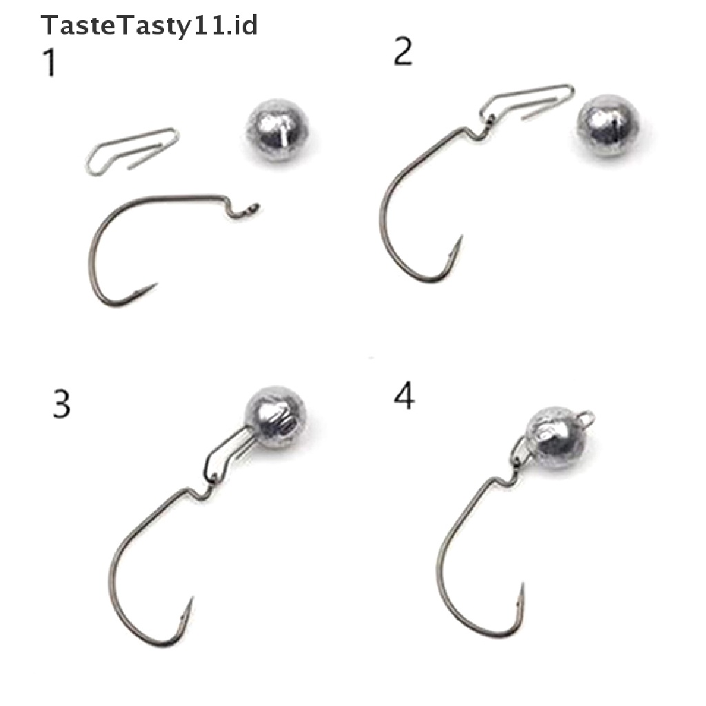 Tastetasty 5Pcs Umpan Pancing Softlure Bentuk Ikan Bahan Tungsten 4g 6g 8g 10g