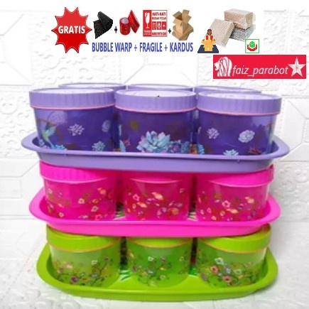 Toples tonam bulat toples kue kering 1 set dengan nampan 1/2 kg 500 gram