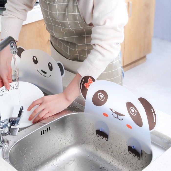 (KIM) Penahan Air Wastafel Kitchen Sink Air Splash Guard dengan Sucker