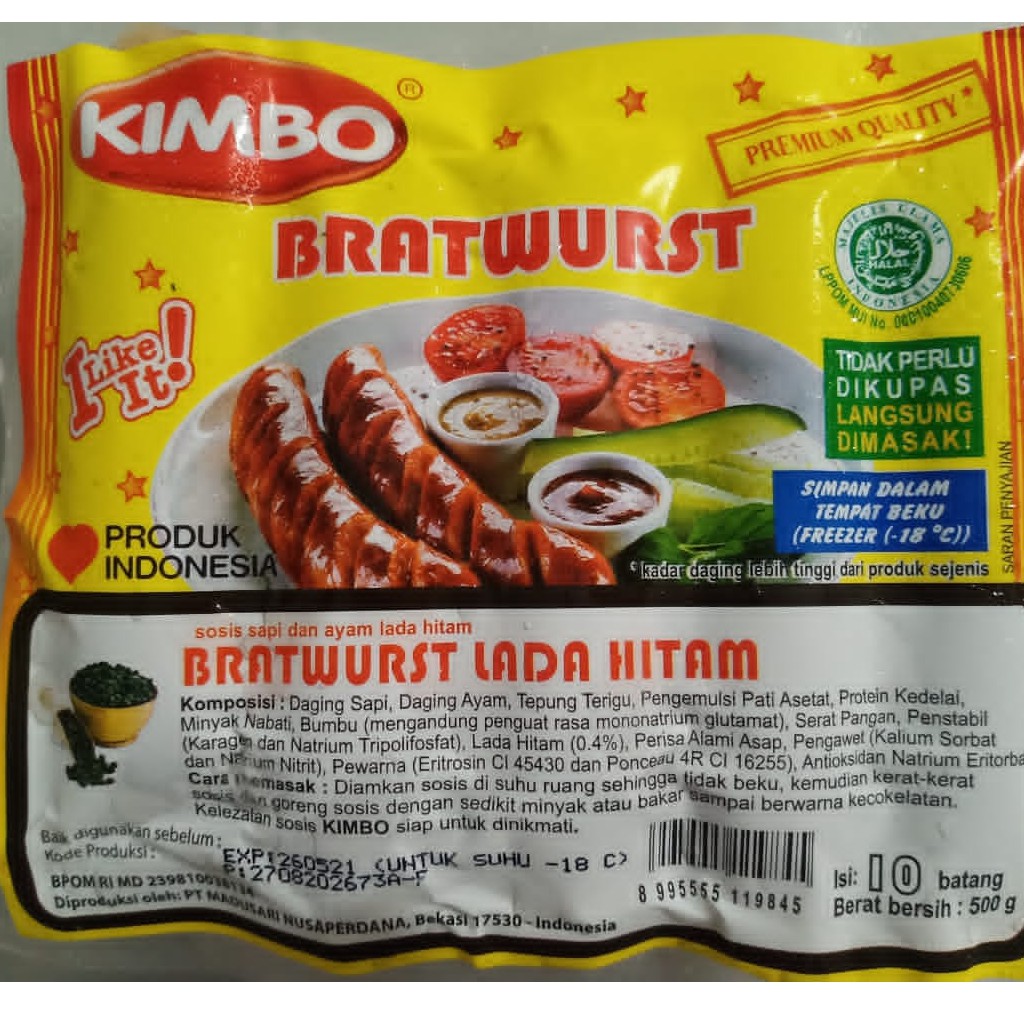 

KIMBO BRATWURST Makanan Beku Murah