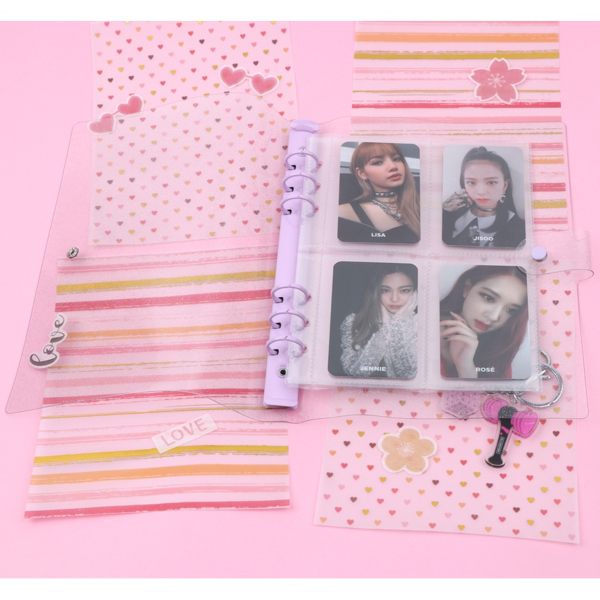 3 Inch Shiny Binder Shell A5 Photo Album Kpop Photocard Lomo Card Holder DIY Journal Notebook