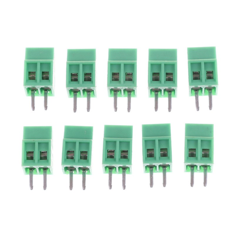 10Pcs/Set Terminal Block KF128 Desain 2 Lubang 2.54mm untuk PCB Universal