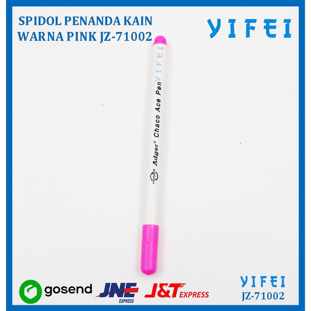 SPIDOL PENANDA KAIN /WATER ERASABLE PEN WARNA PINK YIFEI-71002