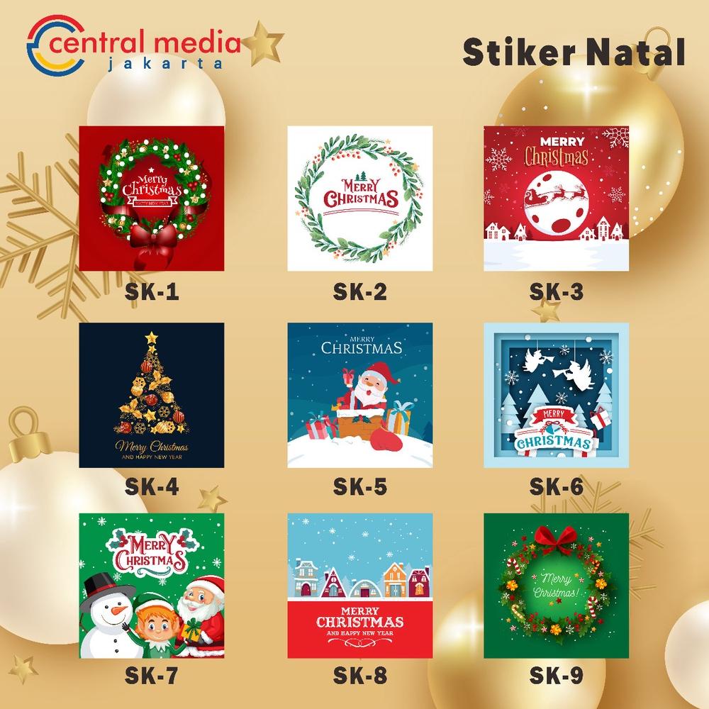 

((BISA COD)) Sticker Hampers Natal Kotak Stiker Christmas Label Toples Dus Kue