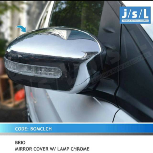 Cover spion Brio chrome/ mirror cover chrome with lamp jsl