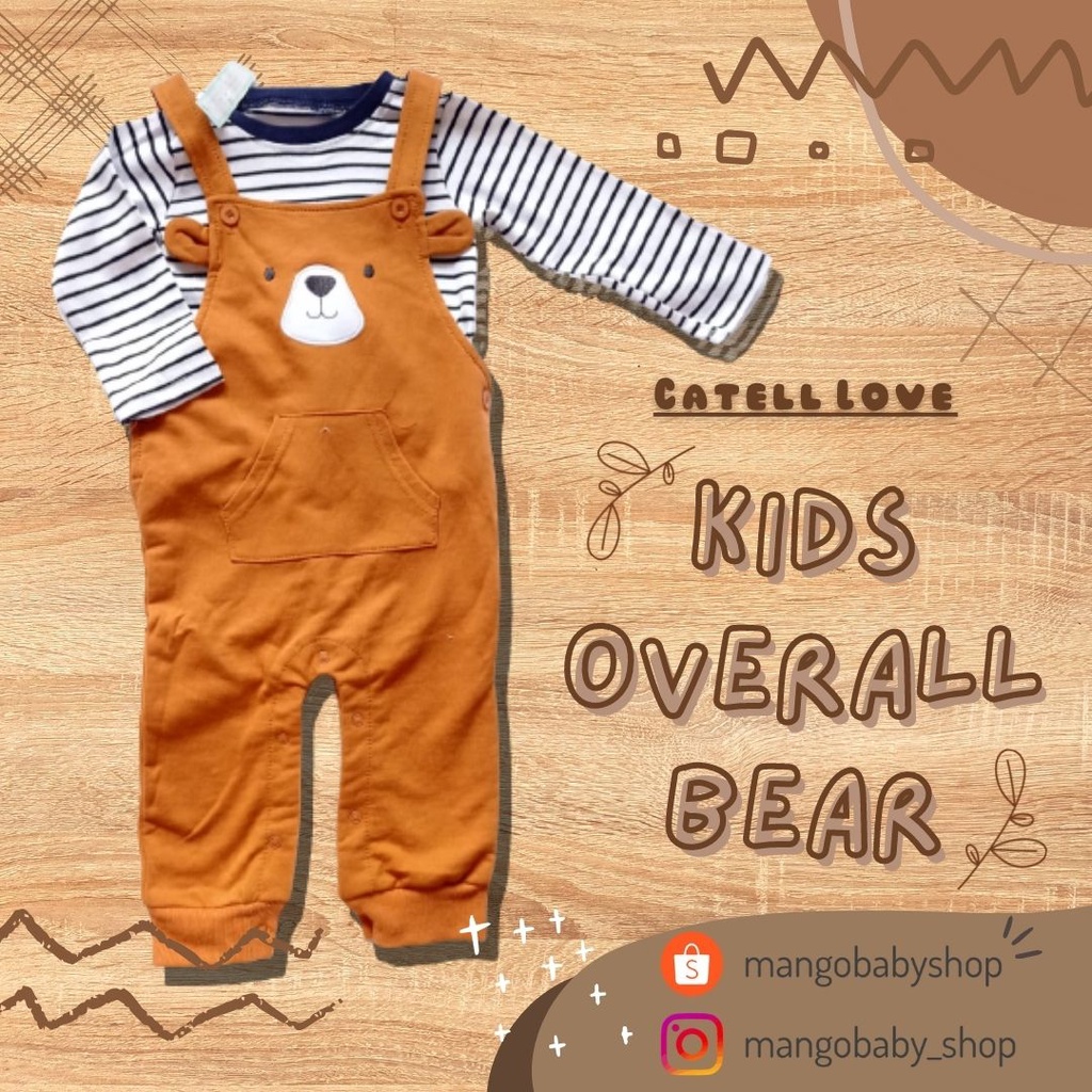 OVERALL ANAK bayi bear 18 m 24 m CATELL LOVE LUCU