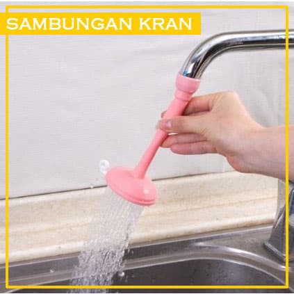 Sambungan Kran Air Wastafel Elastis Shower Keran - kepala besar