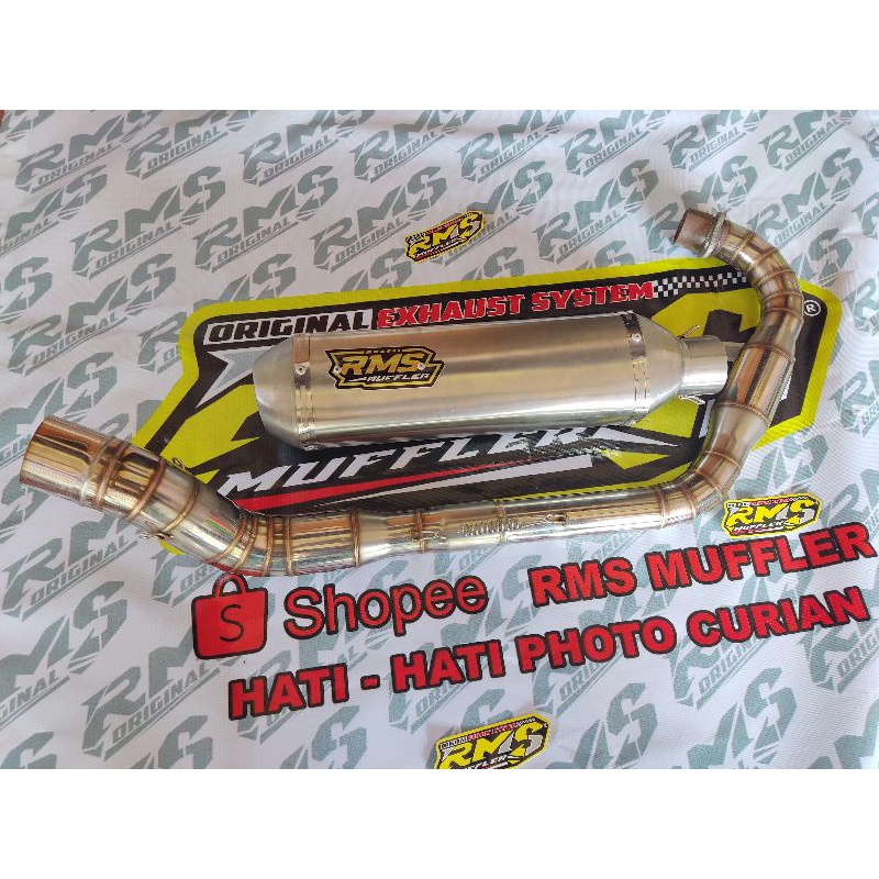 Knalpot kapsul RMS Muffler Megapro CB GL Tiger Scorpio z Vixion Leher cacing bum