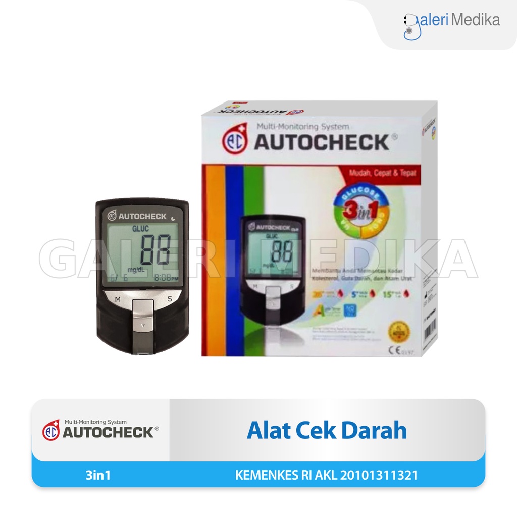 Autocheck GCU Alat Cek Gula Darah, Asam Urat, Kolesterol