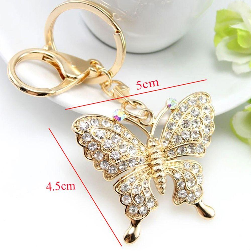 Needway Butterfly Key Chain Gift Hot Accessories Chain Gantungan Kunci Kristal Gantungan Kunci Pesona