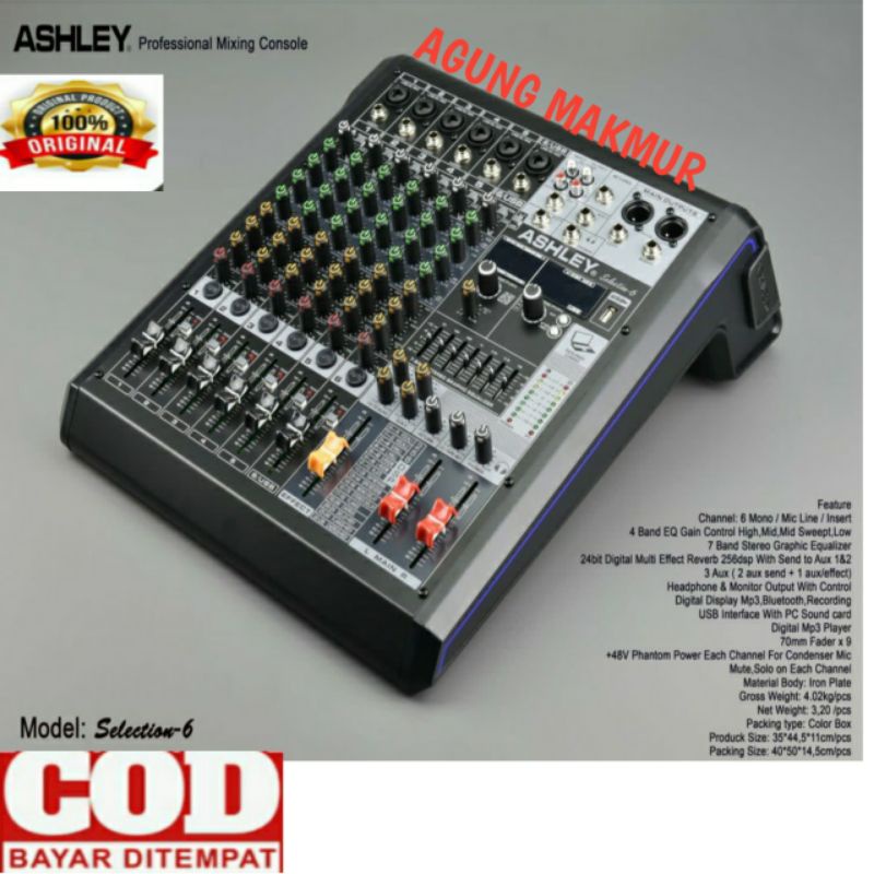 MIXER AUDIO ASHLEY SELECTION 6 ORYGINAL