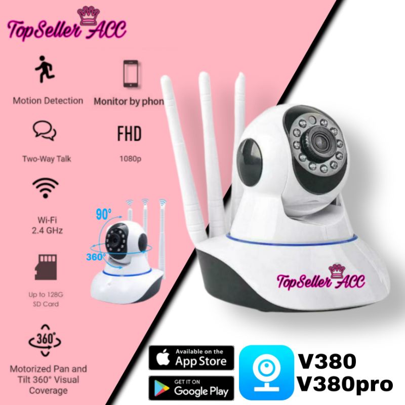 IP CAMERA V380 WIFI CAMERA WIRELESS SMART BABY CAM CCTV WIFI V380Pro