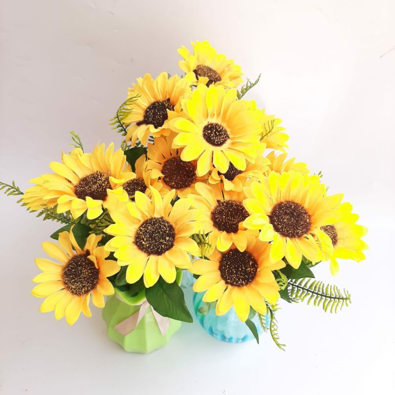 (13) BUNGA MATAHARI/BUNGA MEJA/BUNGA HIAS/BUNGA DEKOR-BUNGA UNTUK BUKET BUNGA MATAHARI-MATAHARI ARTI