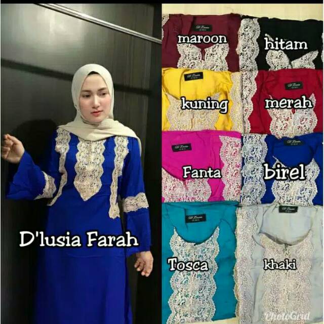 Daster arab DLUSIA FARAH Dress Rayon Original