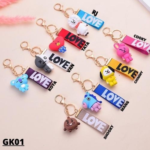 MOGYMOGY GK01  Gantungan Kunci Mini Keychain Tas Karakter Boneka