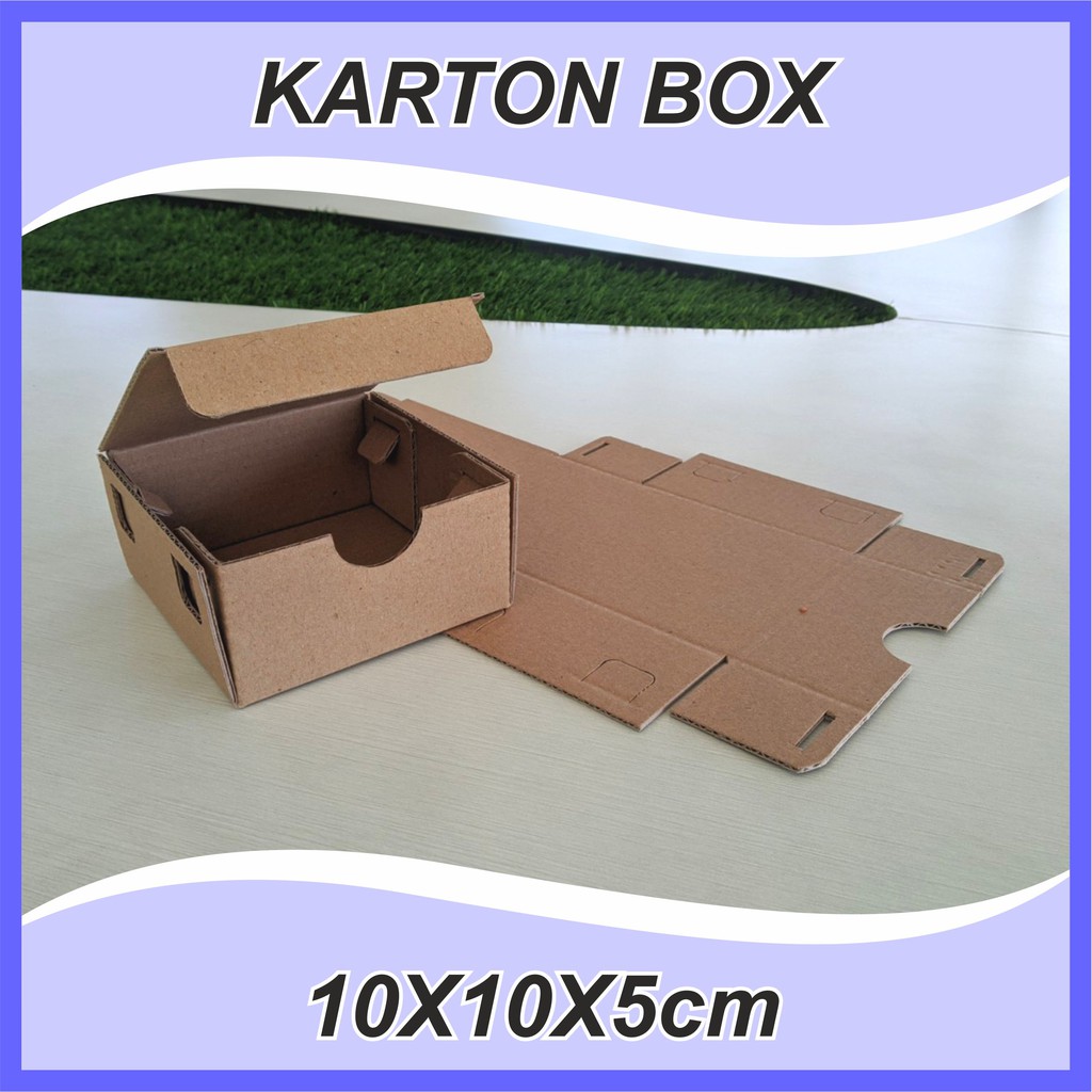 (10 pcs) Karton Box Polos 10x10x5 cm BF Kardus Packing Murah | box die cut box packaging jam dam aksesoris box kue-1