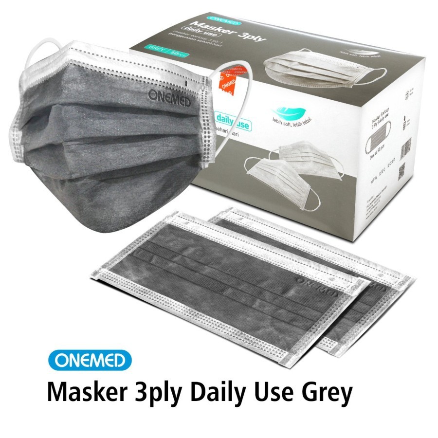 Masker Onemed 3 ply Non Medis 50 pcs/Masker Onemed Non medis 50 pcs