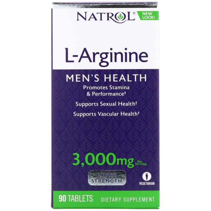 DISKON -  Natrol L-Arginine 3000 mg / 90 Tablets / Dukung Stamina dan Perfoma