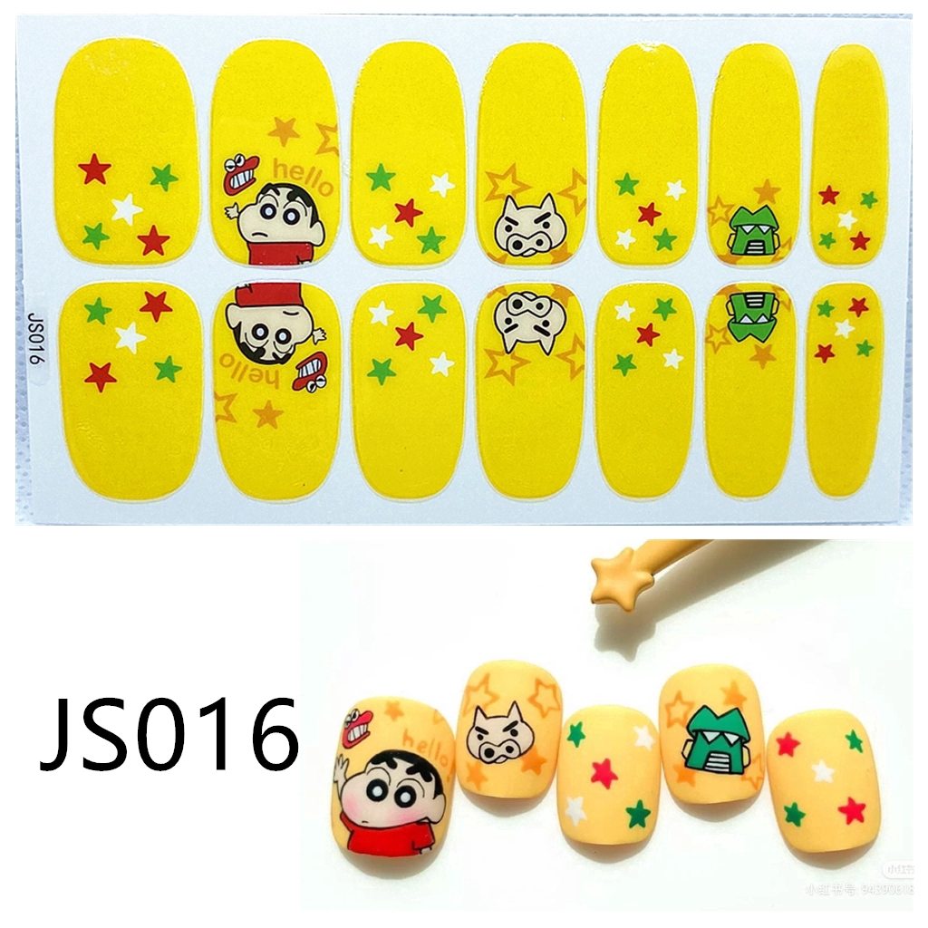 (14Pcs) Stiker Kuku Anti Air Tidak Beracun Untuk Nail Art JS001-JS020