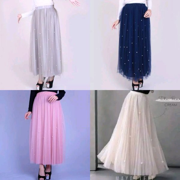 ROK TUTU MUTIARA PEARL PANJANG - Rok Tutu Tile dewasa