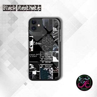 Hardcase 2D Glossy BLACK AESTHETIC Oppo A15 A1k A3s A5 A5s