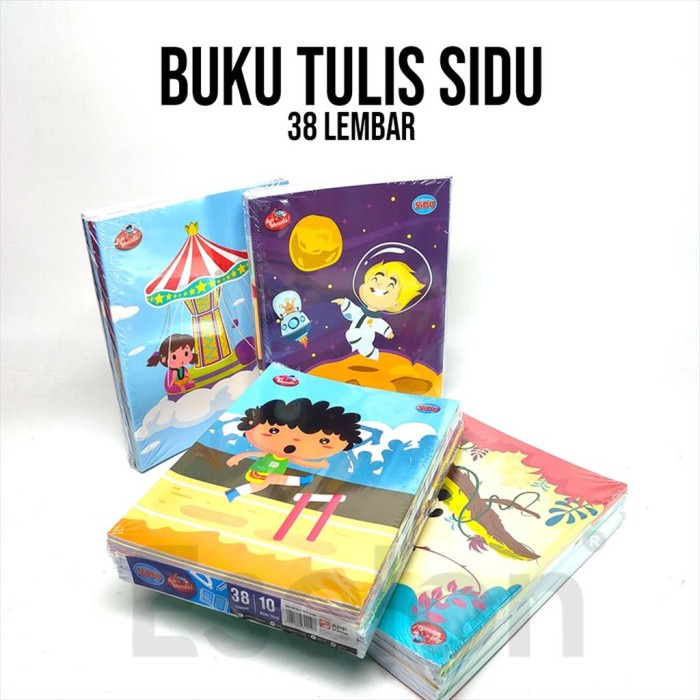

Terlaris 10pcs Buku Tulis SIDU Garis 38lembar / 1pack Buku Tulis SIDU 38lembar