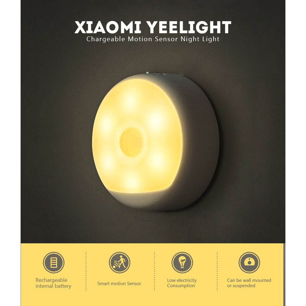 Yeelight Rechargable Motion Sensor Night Light YLYD01YL Original 100%