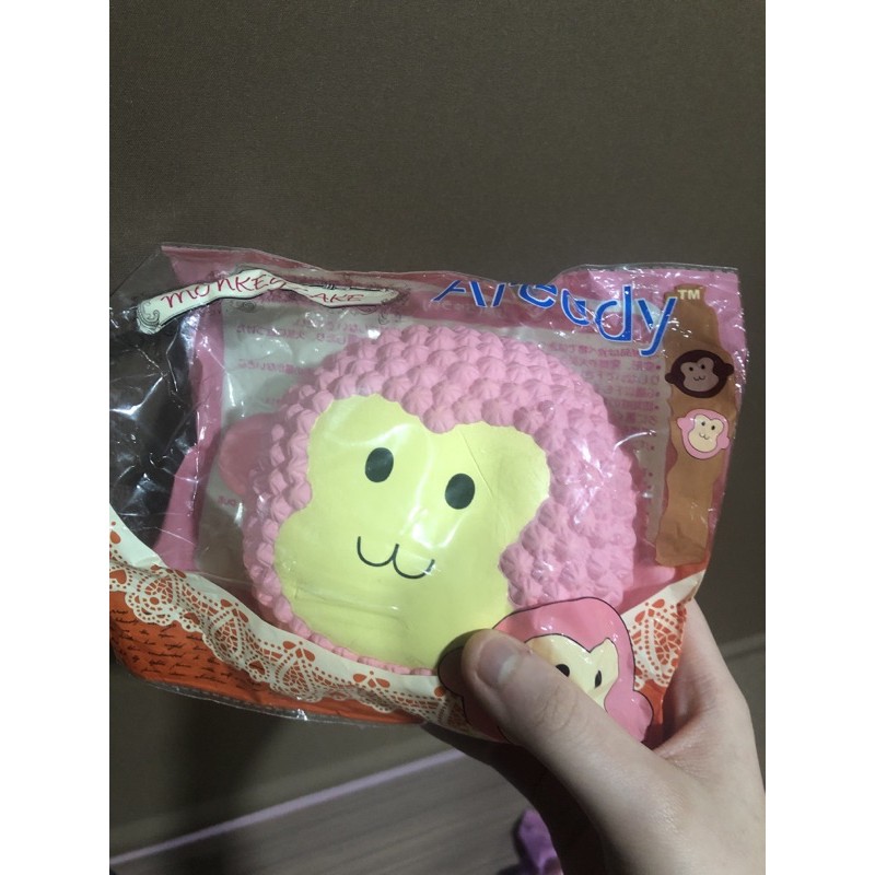 Areedy pink monkey cake licensed squishy