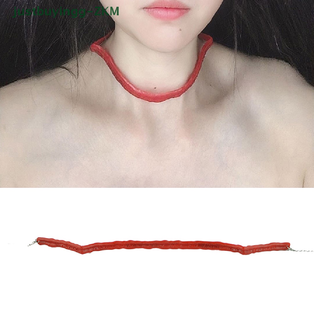 Kalung Choker Bentuk Darah Untuk Dekorasi Pesta Halloween