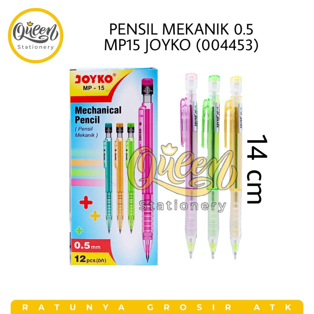 

1 PCS PENSIL MEKANIK 0.5 MP15 JOYKO / PENSIL CETIKAN / MECHANICAL PENCIL (004453)