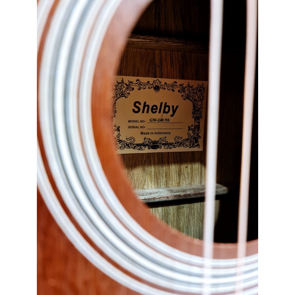 Gitar Akustik Merk Shelby Original Tipe GW-240 NS NA Senar String Murah Jakarta