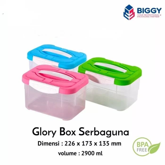 Container Box BIGGY Glory 2900ml Kotak Penyimpanan Multifungsi kotak menyimpan peralatan bengkel makanan kerupuk udang hidup es batu alat pancing multifungsi