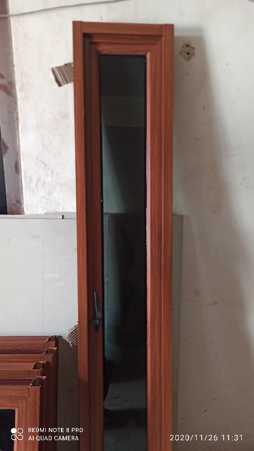 Jendela Aluminium 40x80 Serat Kayu Casement